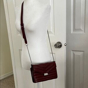All Saints Burgundy Crossbody Bag